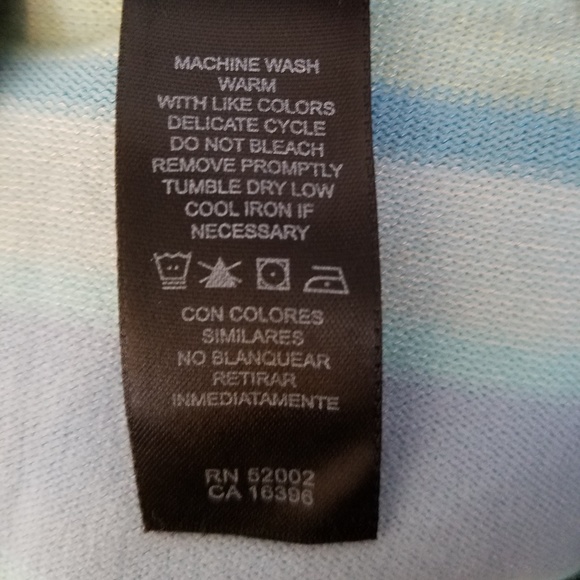 Axcess Long Sleeve Pastel Striped Sweater Tee - Picture 7 of 8